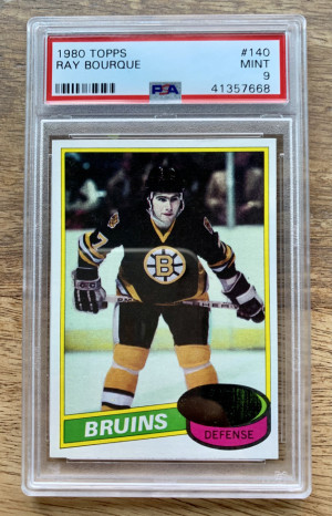 1980 Topps Ray Bourque Rookie #140 PSA 9 front