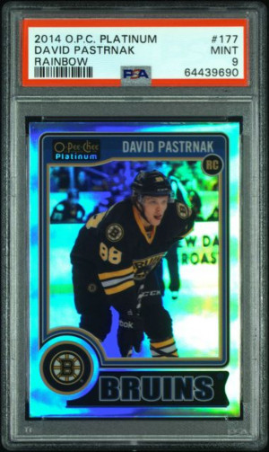 DAVID PASTRNAK 2014-15 OPC O-Pee-Chee Platinum RAINBOW ROOKIE CARD PSA 9 front