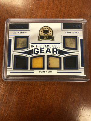 Bobby Orr Game Used Gear /25 front