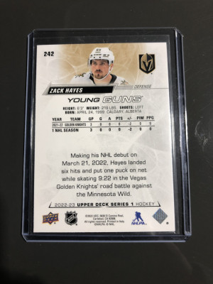 Zack Hayes Young Guns back
