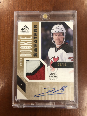 Pavel Zacha Rookie Patch Auto /99 front