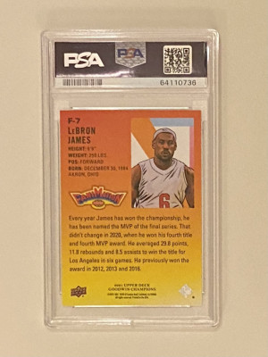 2021-22 Upper Deck Goodwin Champs Lebron James FANIMATION back