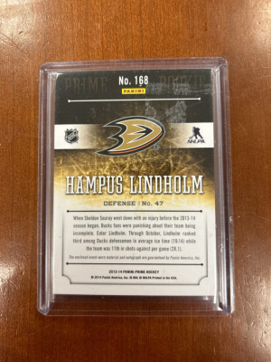Hampus Lindholm Rookie Auto Patch /199 back