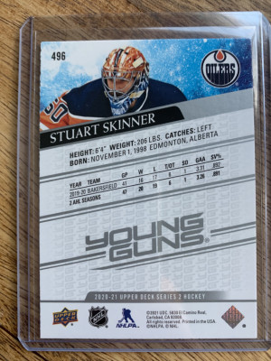 Stuart Skinner Young Guns back