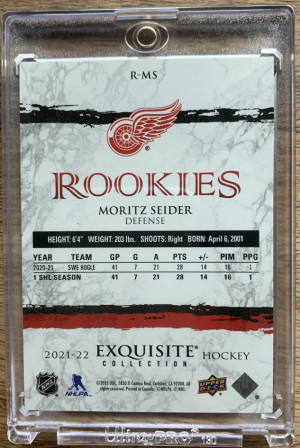 Moritz Seidel Black Diamond Exquisite Collection Gold Rookies 22/99 back