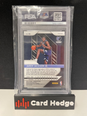2018 Panini Prizm Jaren Jackson Jr. #66 Ruby Wave PSA 10 back