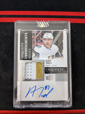 Alex Tuch 2018-19 The Cup Exquisite Endorsements Relics Auto /50 front
