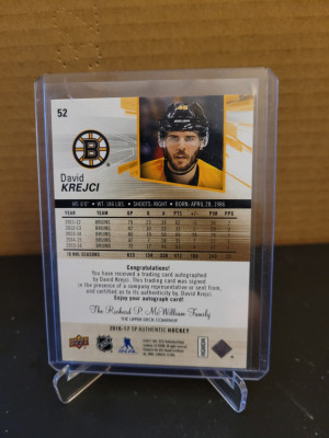 David Krejci Spectrum Auto back