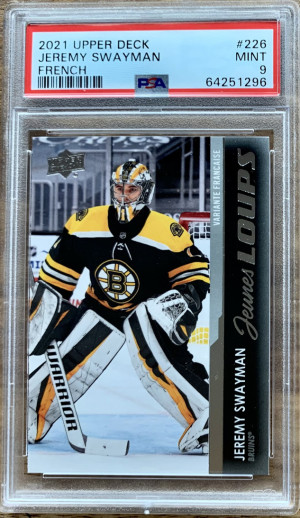 Jeremy Swayman Jeunes Loups PSA 9 Young Guns front