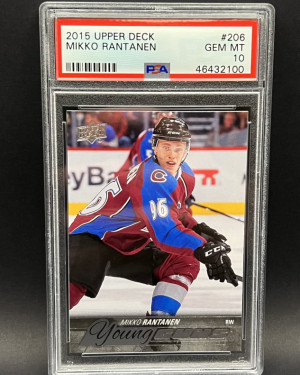 2015 Upper Deck Mikko Rantanen Young Guns PSA 10 front