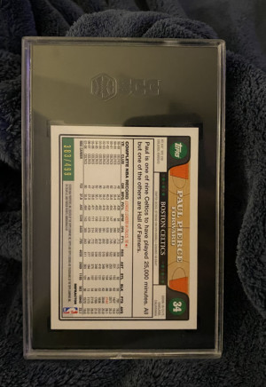2008 topps chrome Paul Pierce Orange Refractor/499 SGC 9.5 back