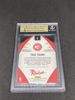 2018-19 PANINI OPTIC Trae Young "THE ROOKIES" HOLO #5 BGS 9.5 (Gem Mint) back