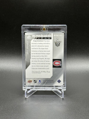 2021-22 SP Game Used Cole Caufield 2021 Stanley Cup Banner Year Relics Rookie Card back