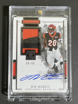 2018 Panini Impeccable Elegance Joe Mixon EVP-JM /49 front