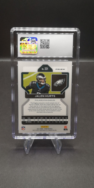 2021 Panini Prizm - Jalen Hurts - Red Ice #221 back