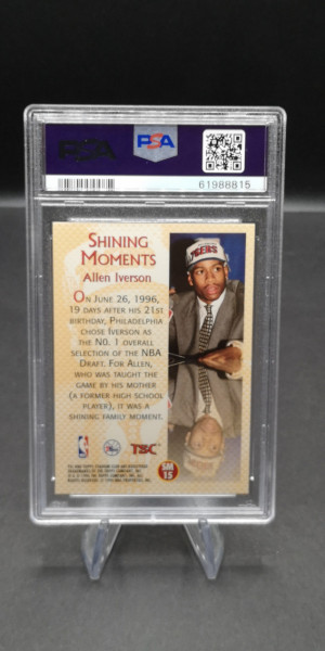 1996 Stadium Club - Allen Iverson - Shining Moments #SM15 back