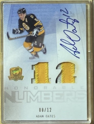 Adam Oates The Cup Honorable Numbers Patch Auto /12 back