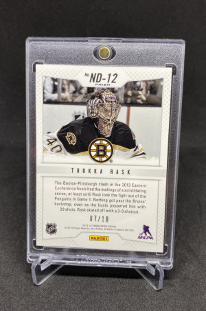 2013-14 Panini Prizm Tuukka Rask Net Defenders Good Prizm /10 back