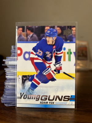 2019-20 UD ADAM FOX YOUNG GUNS ROOKIE!!! Gem mint front