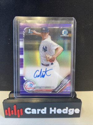 2019 Bowman Chrome Garrett Whitlock Prospect Auto Purple /250 #CPA-GW front