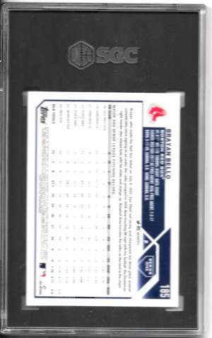 2023 Topps Brayan Bello #185 RC SGC 10 back