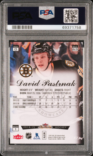 2014 FLEER SHOWCASE FLAIR SHOWCASE #63 DAVID PASTRNAK RC PSA 10 back