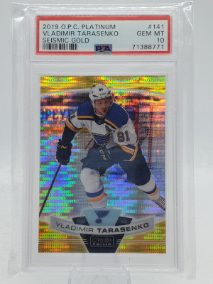 Vladimir Tarasenko 2019-20 O-Pee-Chee Platinum Seismic Gold /50 PSA 10 front