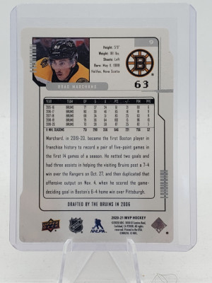 Brad Marchand 2020-21 Upper Deck MVP Colors and Contours /250 back