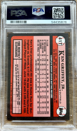 Ken Griffey Jr. 1989 Topps Traded Baseball Rookie Card 41T PSA 10 back