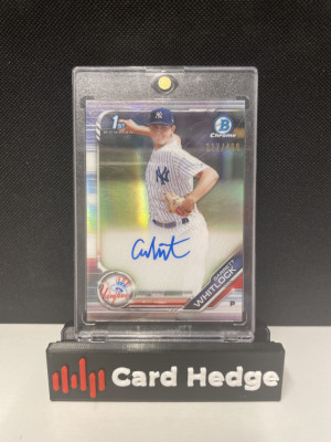 2019 Bowman Chrome Prospects Garrett Whitlock Refractor Auto /499 #CPA-GW front