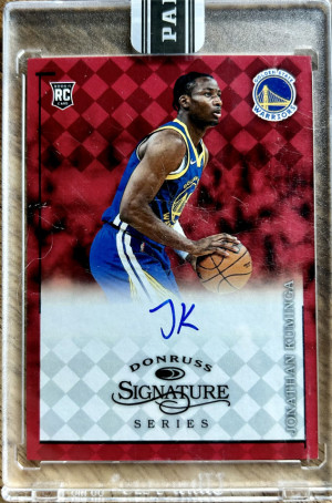 2021-22 Donruss Signature Series Jonathan Kuminga RC Rookie Auto 18/25 front