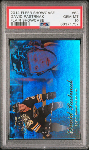 2014 FLEER SHOWCASE FLAIR SHOWCASE #63 DAVID PASTRNAK RC PSA 10 front