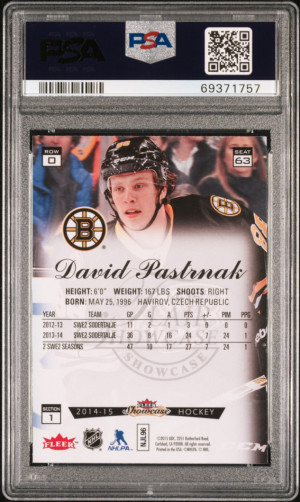 2014 FLEER SHOWCASE FLAIR SHOWCASE #63 DAVID PASTRNAK RC PSA 10 back
