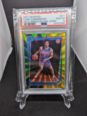 Cade Cunningham green and yellow laser PSA 10 front
