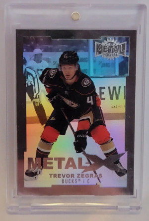 21-22 UD SKYBOX METAL TREVOR ZEGRAS METAL-X ROOKIE MX-51 ANAHEIM DUCKS front