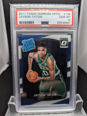 Jayson Tatum rated rookie PSA 10 back