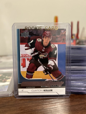 2017-18 UD Series 2 CLAYTON KELLER YOUNG GUNS ROOKIE SP!!! Hot!! Coyotes! front