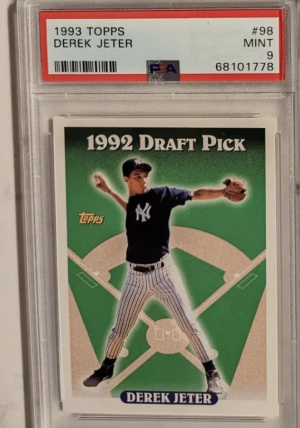 Derick Jeter 1993 Topps Rookie PSA 9 back