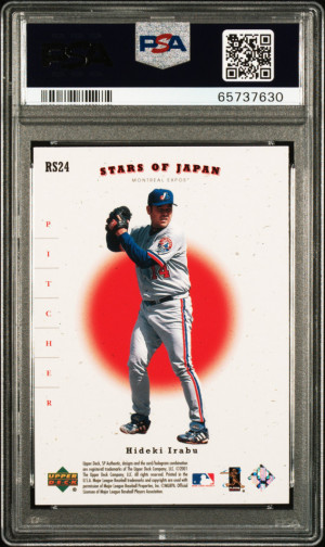 2001 SP AUTHENTIC STARS OF JAPAN #RS24 ICHIRO RC-IRABU PSA 10 back