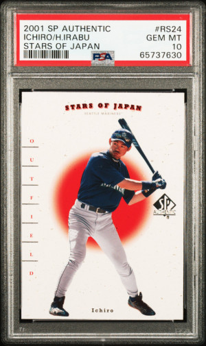 2001 SP AUTHENTIC STARS OF JAPAN #RS24 ICHIRO RC-IRABU PSA 10 front