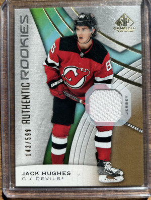 Jack Hughes SPGU Authentic Rookies 143/599 front