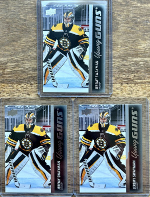 Jeremy Swayman Young Guns (Lot of 3) front