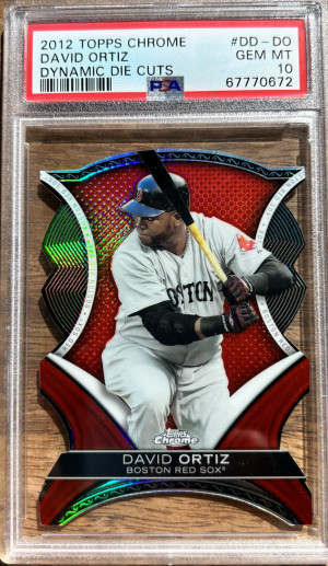 2012 TOPPS CHROME DYNAMIC DIE CUTS DAVID ORTIZ HOF PSA 10 front