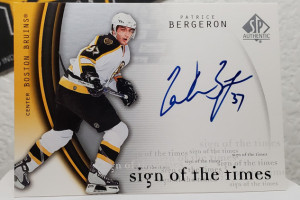 Patrice Bergeron 2006 SP Authentic Sign of the Times Auto front