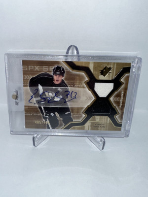 2006-07 SPX Evgeni Malkin Rookie Jersey Patch Auto  /799 #193 front