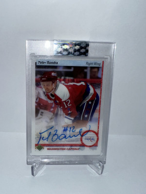 2020-21 UD Clear Cut Peter Bondra Auto 91-92 Tribute Rookie Auto front
