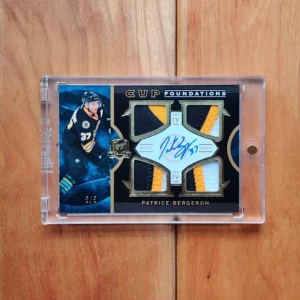 Patrice Bergeron 2012-13 The Cup Foundations Auto Patch (for tuna5582_sportscards) front