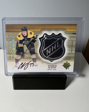 2017-18 Ultimate Collection Charlie McAvoy Retro Shield 1/1