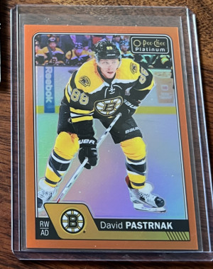 David Pastrnak 16/17 OPCP Rainbow Orange front