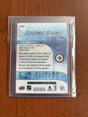 Josh Morrissey Canvas Young Guns back